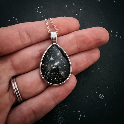 JWST Deep Field Drops in Cosmic Ocean Teardrop Necklace