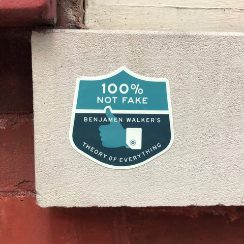 Theory of Everything Not Fake Sticker Stickers Radiotopia