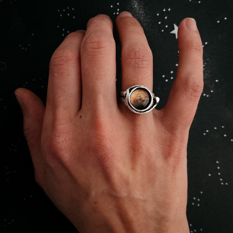 Mars and Moons Ring Jewelry Yugen Handmade