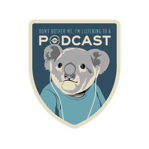 Koala Listening to a Podcast Sticker Stickers Radiotopia