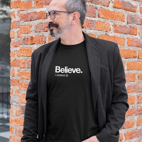 Believe in Science T-shirt for Men T-Shirts Typography Shop