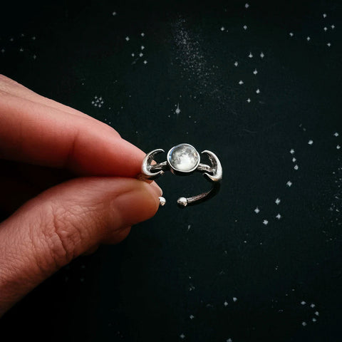 My Moon Custom Ring with 2 Crescents Rings Yugen Handmade