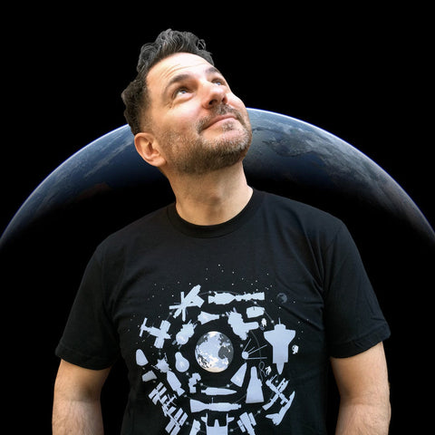 Above Earth (23 Historic Earth Space Missions) for Men T-Shirts Chop Shop in Space