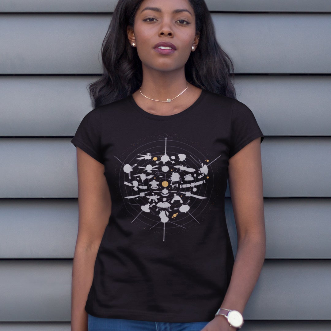 Beyond Earth (23 Deep Space Missions) for Women T-Shirts Chop Shop in Space