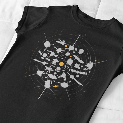 Beyond Earth (23 Deep Space Missions) for Women T-Shirts Chop Shop in Space