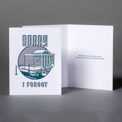 Back to the Future Regrets Card Greeting Cards Chop Shop