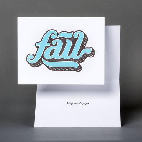 Fail Greeting Card Greeting Cards Chop Shop