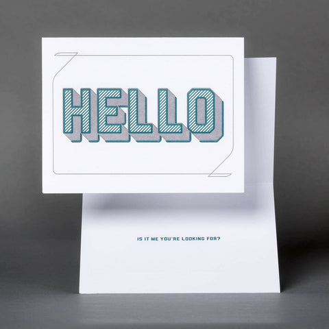 Hello, Is It Me? Greeting Card. Greeting Cards Chop Shop