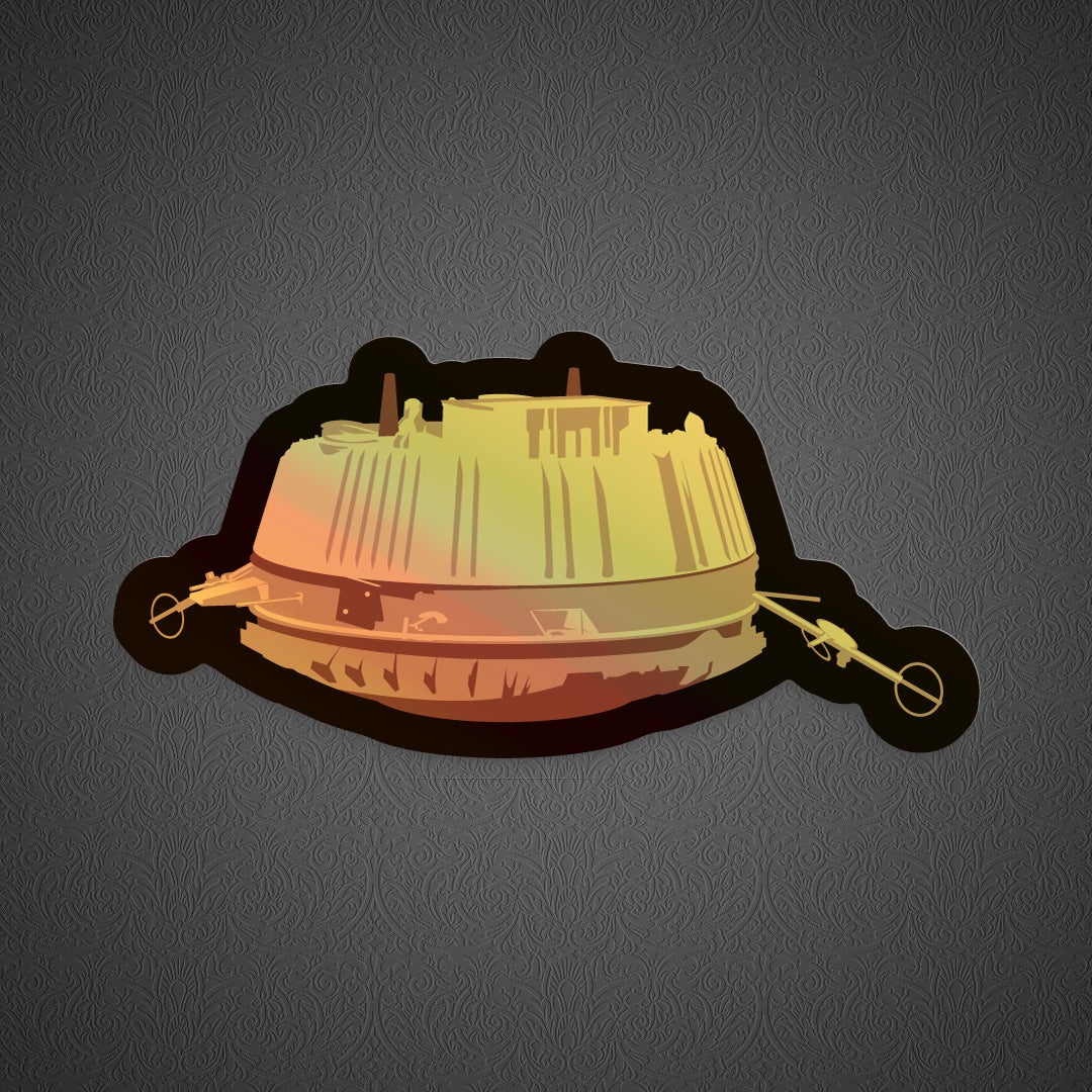 First on Titan: Huygens Lander Holographic Style Sticker Stickers Chop Shop in Space