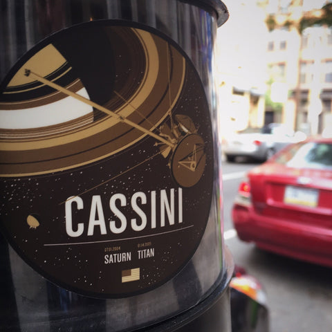 Cassini Sticker from the Historic Robotic Spacecraft Series Stickers Chop Shop in Space