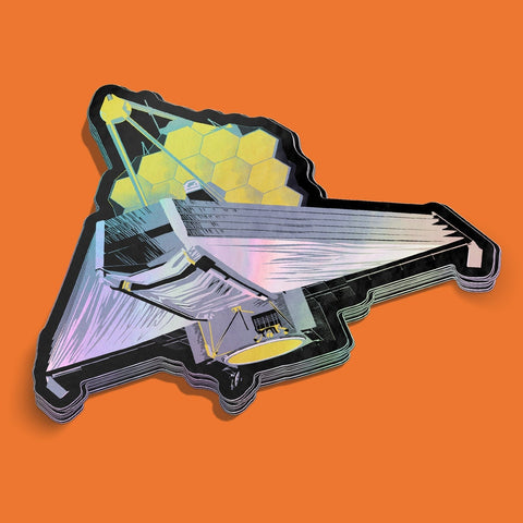 The Space Telescopes: James Webb Holographic Style Sticker Stickers Chop Shop in Space