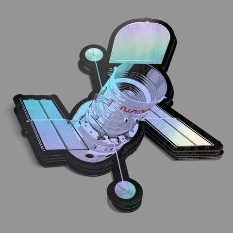 The Space Telescopes: Hubble Holographic Style Sticker Stickers Chop Shop in Space