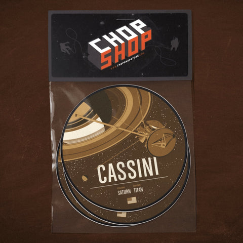 Cassini Sticker from the Historic Robotic Spacecraft Series Stickers Chop Shop in Space