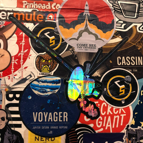 First in Interstellar Space: Voyager Holographic Style Sticker Stickers Chop Shop in Space