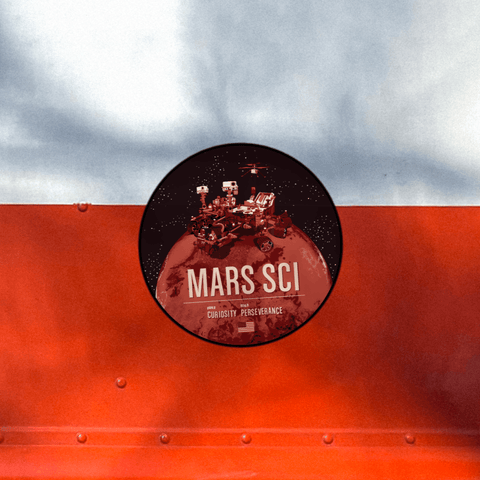 Mars Science Sticker from the Historic Robotic Spacecraft Series Stickers Chop Shop in Space