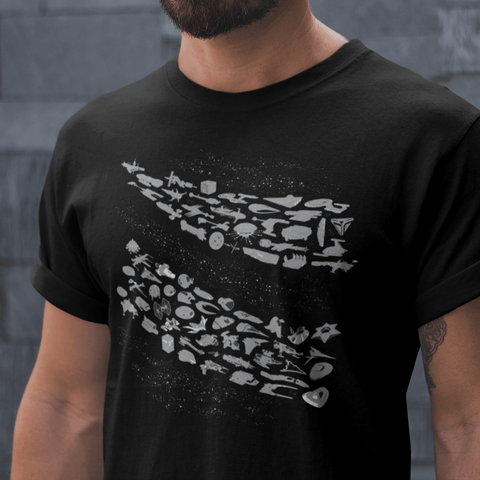 Starship Armada (113 Icons of Spaceships) for Men T-Shirts Chop Shop