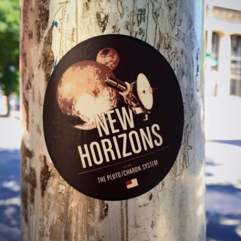 New Horizons Sticker from the Historic Robotic Spacecraft Series Stickers Chop Shop in Space