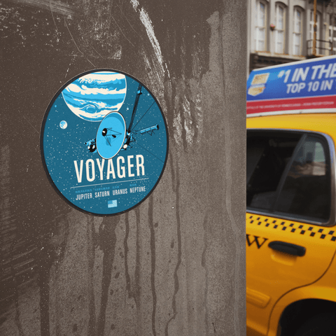 Voyager Sticker from the Historic Robotic Spacecraft Series Stickers Chop Shop in Space