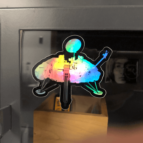 First on Mars: Viking Holographic Style Sticker Stickers Chop Shop in Space