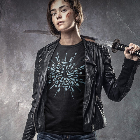 WeLoaded (79 Fictional Weapons) for Women T-Shirts Chop Shop